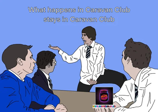 Caravan Club Secrets | Funny The Inbetweeners Card | More Jam
