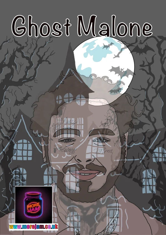 Halloween Card Ghost Malone | More Jam