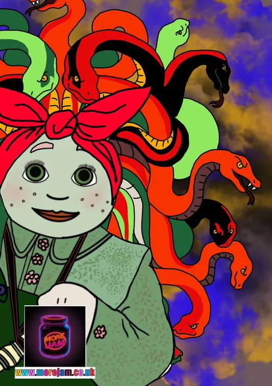 Tiny Medusa | Tots TV Halloween Card | More Jam