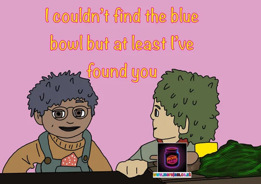 You: 1 Blue Bowl: 0 | Funny Tots TV Card | More Jam