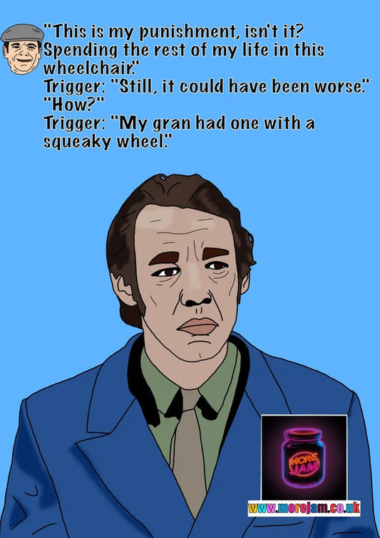 Trigger & Delboy Wheelchair | Only Fools and Horses Greetings Card | More Jam