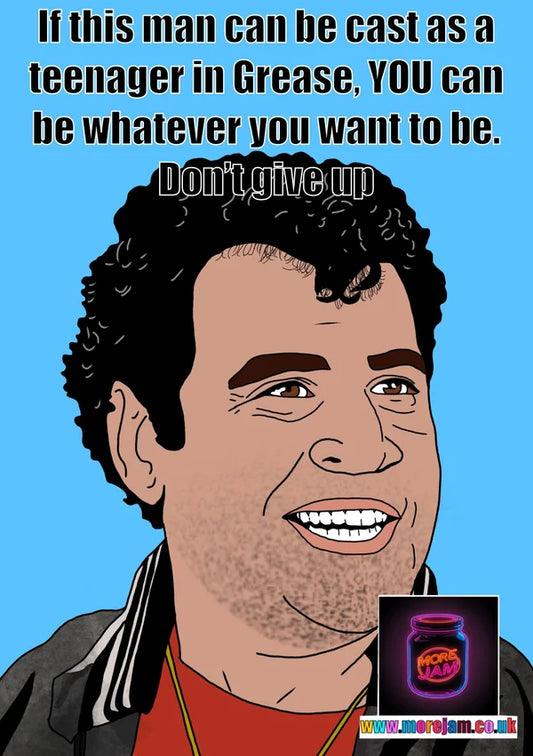Grease Sonny Self Belief | Funny Grease Mental Health Card | More Jam