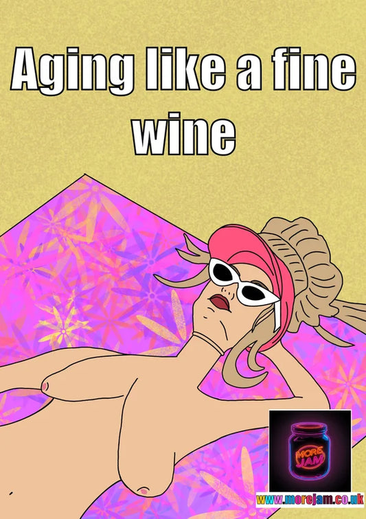 Birthday Card Barbie Aging Like A Fine Wine