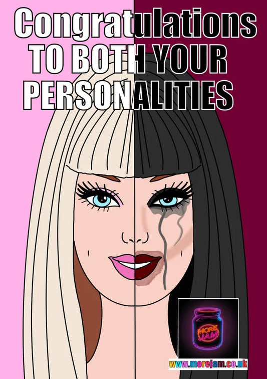 Congratulations To Both Your Personalities | Funny Barbie Greetings Card | More Jam