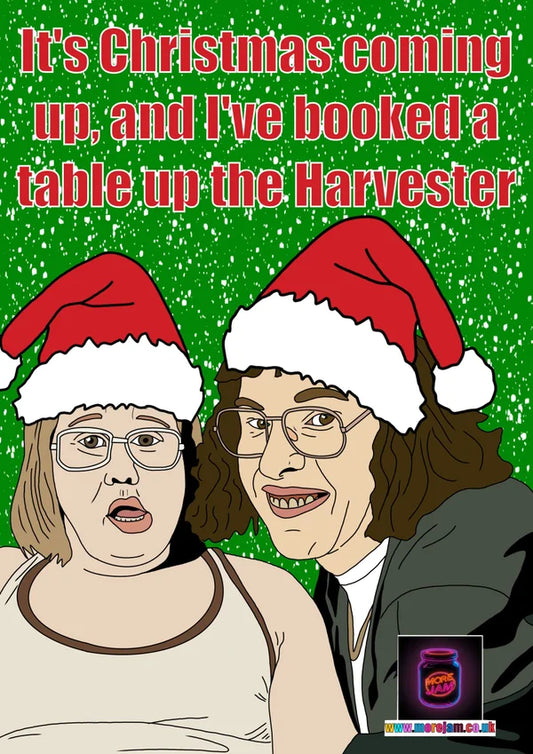 Christmas Card Little Britain Lou & Andy The Harvester