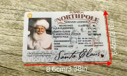 Santas Driving Licence HE’S BEEN