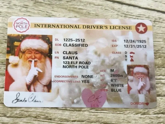 Santa's Driving Licence HE'S BEEN